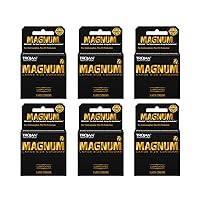 Trojan Magnum Lubricated Latex Condoms-3 ct (Quantity of 6)