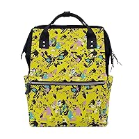 Diaper Bag Backpack Colorful Art Casual Daypack Multi-Functional Nappy Bags