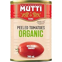 Mutti Organic Whole Peeled Tomatoes (Pelati), 14 oz. | 6 Pack | Italy’s #1 Brand of Tomatoes | Fresh Taste for Cooking | Canned Tomatoes | Vegan Friendly & Gluten Free | No Additives or Preservatives