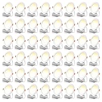 48 Pack 6 Inch 5CCT Ultra-Thin LED Recessed Ceiling Light with Junction Box, 2700K/3000K/3500K/4000K/5000K Selectable, 1050LM Brightness, Dimmable Canless Wafer Downlight, 12WEqv110W, ETL&FCC