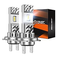 SEALIGHT H7 Bulbs, 30000LM 6500K Cool White Super Bright H7 Light Bulbs, No Adapter Required 1:1 Design, No Polarity Wireless Plug-N-Play Halogen Replacement Bulbs, Fog Light, Pack of 2