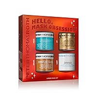 Hello, Mask Obsession! 4-Piece Mask Kit, Face Mask Skin Care Kit, Includes Water Drench Gel Mask, 24K Gold Mask, Pumpkin Enzyme Mask and Therapeutic Sulfur Mask