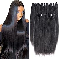 Liang Dian 18 Inch Long Human Hair Bundles Natural Color 5 Bundles 12A Brazilian Virgin Hair 100% Unprocessed Straight Human Hair Bundles(18
