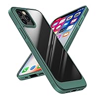 Case for iPhone 13 Pro Max/13 Pro/13, Hard Clear Back Shockproof Soft TPU Bumper Phone Case with Camera Protection Thin Slim Fit Cover,Green,13pro 6.1