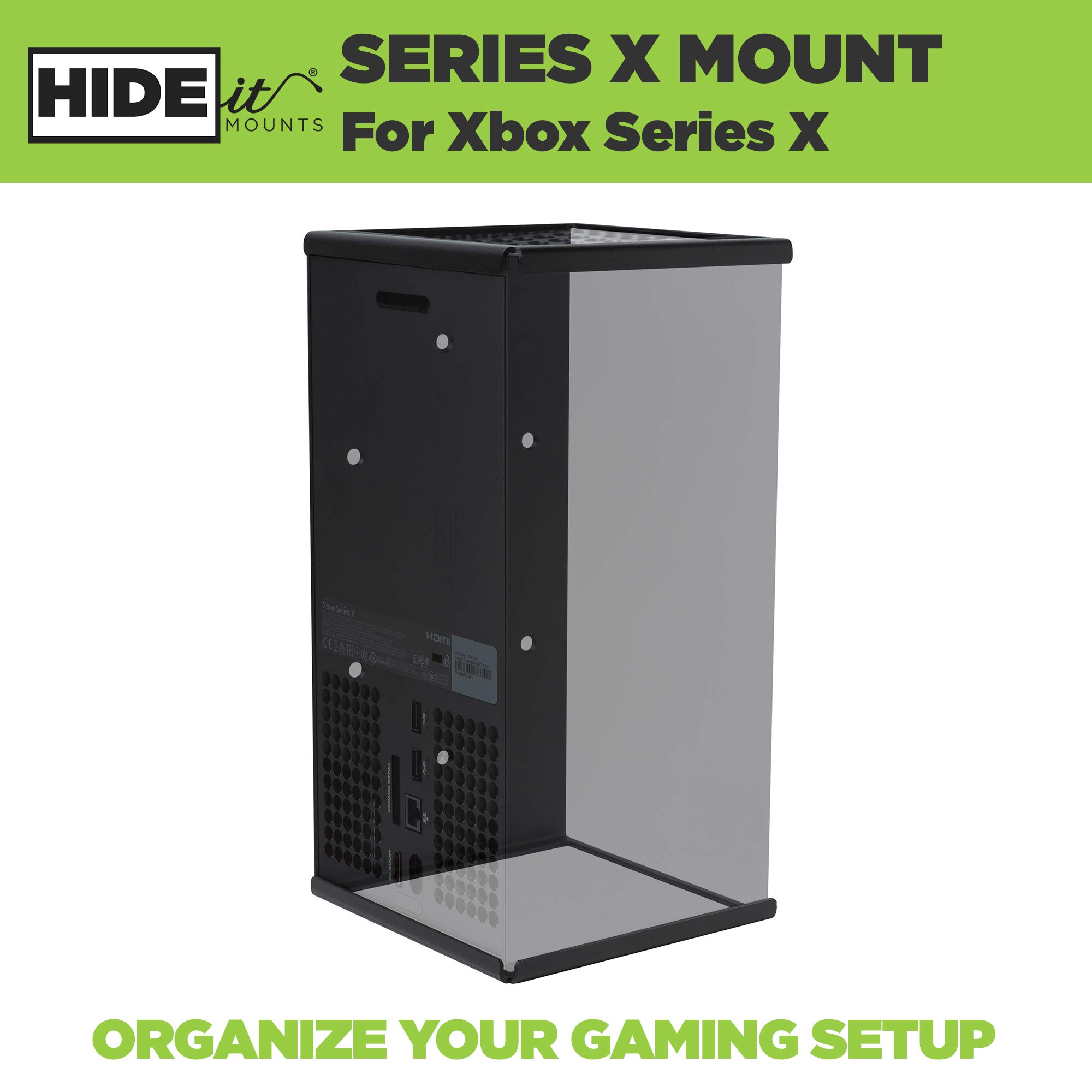 HIDEit Mounts Wall Mount for Xbox Series X - American Company - Mount for Xbox - Steel Wall Mount for Xbox Series X - Original Wall Mount Kit for Xbox Series X - Patent Pending