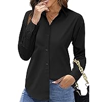 100% Cotton Oversized Womens Button Down Shirts Long Sleeve Blouses Casual Tops XS-XXL