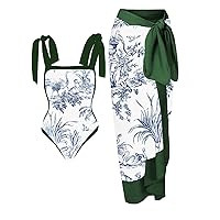 Plus Size Bikini Underwear 3X High Cut Bikini Sets For Teens Football Shirt Colorblock Abstract Floral Print