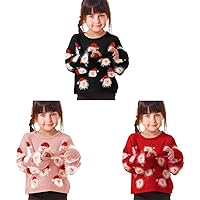 Girl Christmas Sweater Funny Santa Funny Xmas Holiday Party Knitted Pullover Hoodies Girl