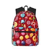 Lollipop Print Backpack Casual Backpack Laptop Backpacks Travel Bag Work Computer Bag
