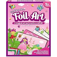 Foil Fun Art Kit for Kids: Foil Art Fairy Princess Stickers Arts and Crafts Mess Free Art Craft Supplies for Girls 4 5 6 7 8 9 Year Old Kids Activity Kit Travel Toys Christmas Birthday Gifts
