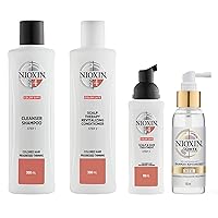 Nioxin System Kit 4, Cleanse, Condition, and Treat the Scalp for Thicker and Stronger Hair, 3 Month Supply Diamax Hair Thickening Treatment for Instant Hair Fullness