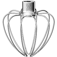 Stainless Steel Wire Whip Attachment for KitchenAid Tilt-Head Stand Mixer, Replaces K45WW, Ideal for Beating Eggs, Heavy Cream, Making Cakes, and Whisking Mayonnaise
