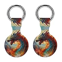 China Dragon Silicone Case for Airtags with Keychain Protective Cover Airtag Finder Tracker Holder Accessories