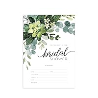 Canopy Street Lush Greenery Fill In the Blank Bridal Shower Invitations / 50 Bridal Shower Floral Invitations With White Envelopes / 5