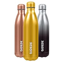 BJPKPK Water Bottles 25oz Insulated Stainless Steel Water Bottle-BPA Free, Shining Gold