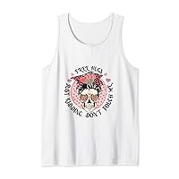 Valentine Day Skeleton Free Hugs Just Kidding Don't Touch Me Tank Top