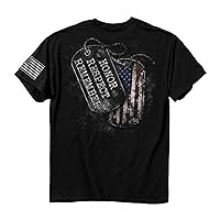 Buck Wear Men's Tag Honor Cotton T-Shirt, Black