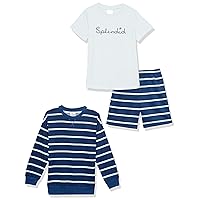 Splendid Boys' Sleep Set 3 Pcs Longsleeve T-Shirt-Short
