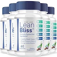 (5 Pack) Lean Bliss Weight Loss Pills, Lean Bliss Fat Burning Formula, LeanBliss Advanced Metabolism Capsules For Natural Weight Management & Blood Support, LeanBliss Dietary Supplement (300 Capsules)