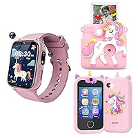 Gift Toys for Girls, Touchscreen Kids Watch, Instant Print Camera and Kids Phone Toy