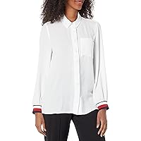 Tommy Hilfiger Women's Adaptive Logo Stripe Shirt