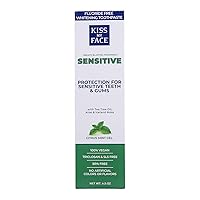 Sensitive Citrus Mint Gel Toothpaste, Reduces Sensitivity, Removes Plaque And Prevents Tartar, With Added Tea Tree Oil, Aloe, And Echinacea, No Artificial Colors Or Flavors, 4.5 Oz