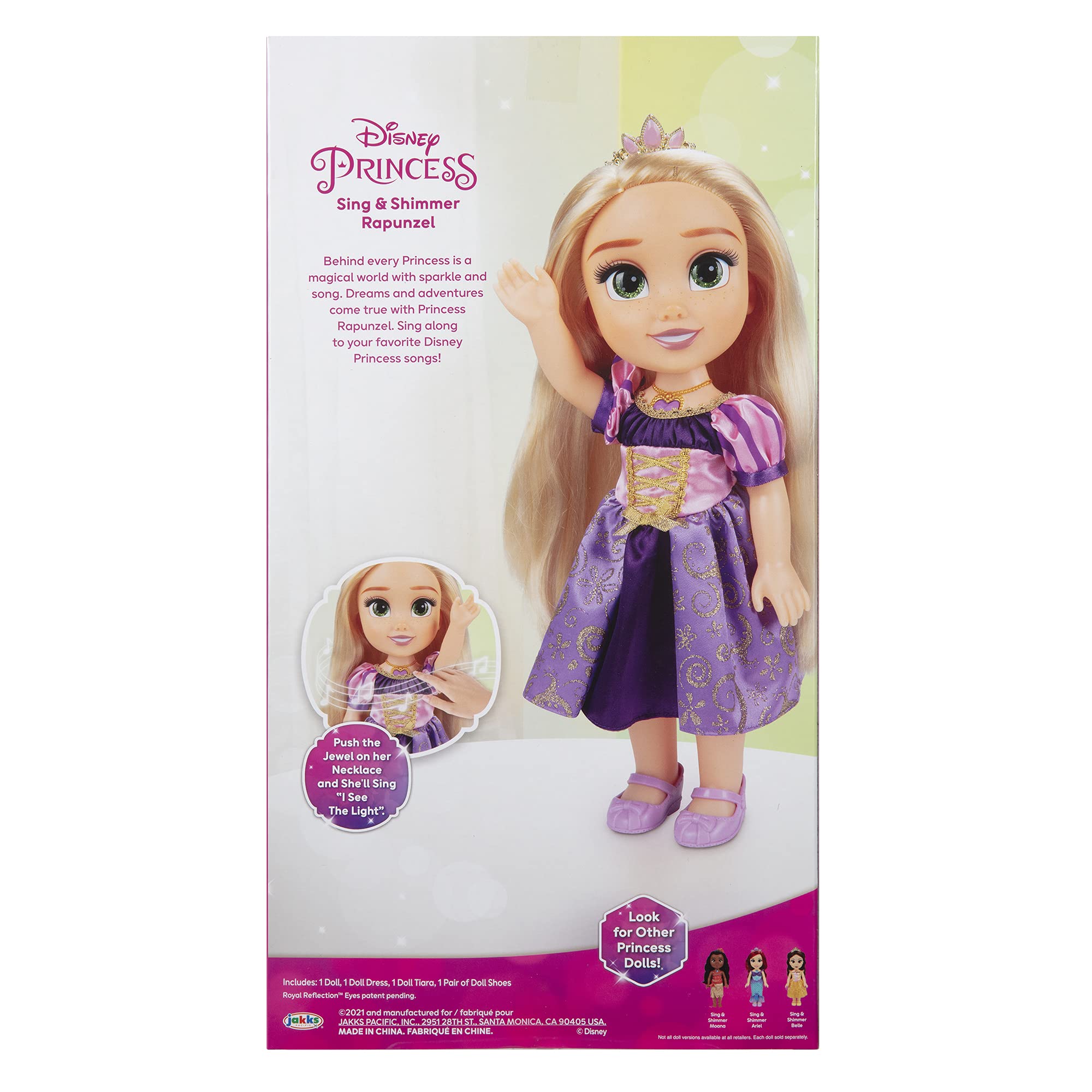 Disney Princess Rapunzel Doll Sing & Shimmer Toddler Doll, Sings I See The Light [Amazon Exclusive]