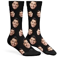 Custom Face Socks with Photo Novelty Personalized Picture Socks Customized Crew Socks Funny Gift for Men Women