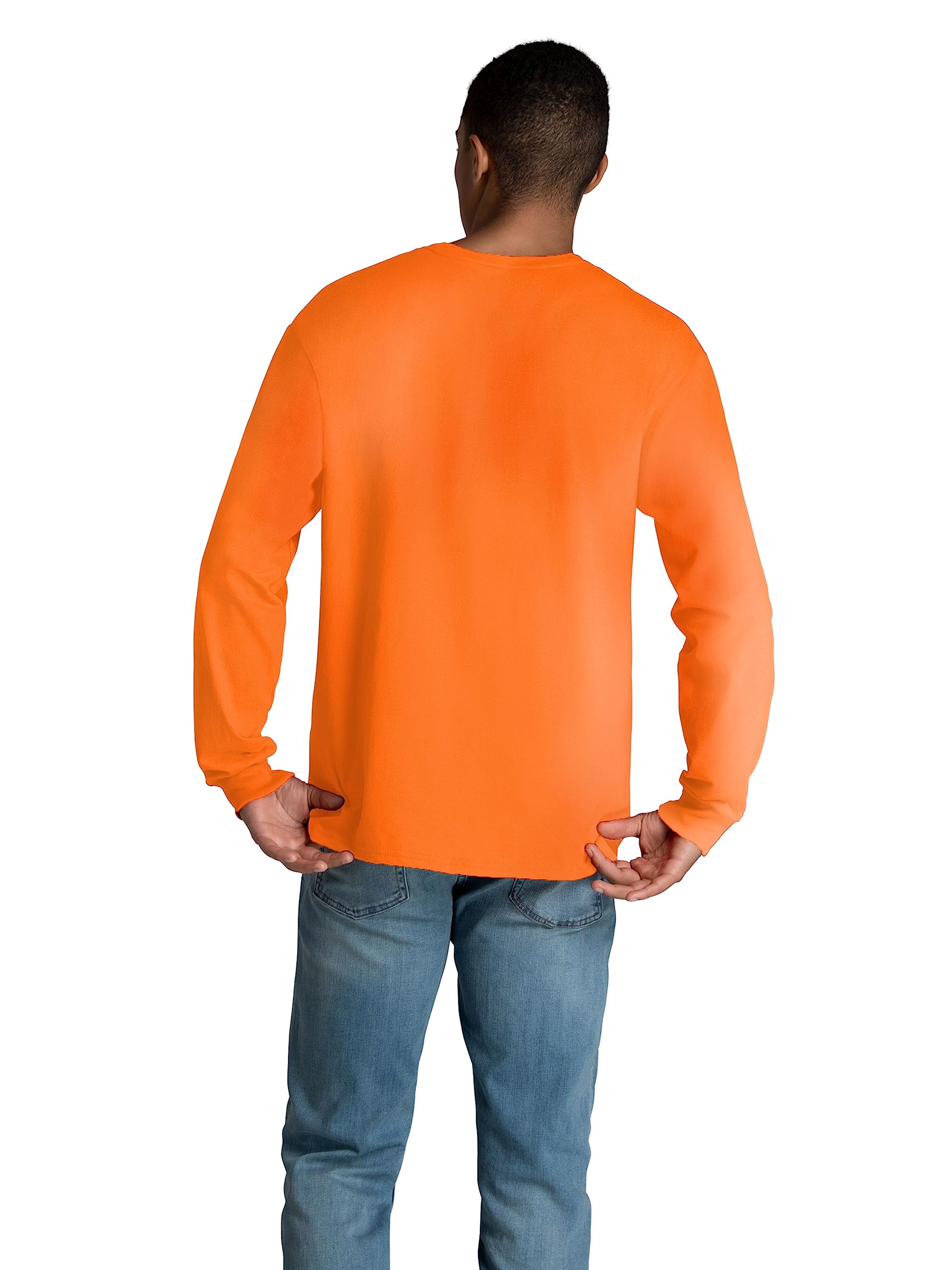 Fruit of the Loom Men's Eversoft Cotton Long Sleeve T Shirts, Breathable & Moisture Wicking with Odor Control, Sizes S-4x