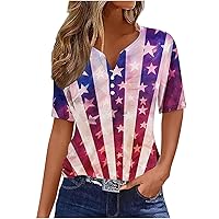 4Th of July Outfits for Women Womens Summer Tops American Flag T Shirt American Flag T Shirt Womens Plus Shirts Horse Shirt