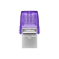Kingston DataTraveler microDuo 3C 128GB USB-C & USB-A Flash Drive | Speeds up to 200 MB/s | USB 3.2 Gen 1 | Duo Connector | DTDUO3CG3/128GB