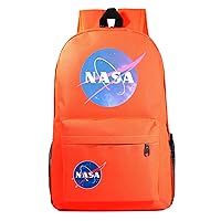 NASA Printed Laptop Rucksack Student Canvas Bookbag-Casual Travel Bag Lightweight Knapsack for Teens
