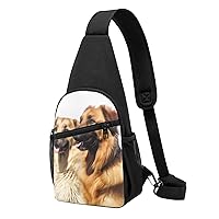 Sling Bag Crossbody for Women Fanny Pack Big Dog Chest Bag Daypack for Hiking Travel Waist Bag