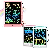 bravokids Kids Toys 2 Pack 8.5 Inch LCD Writing Tablet for Kids and Pink 10 Inch Doodle Board