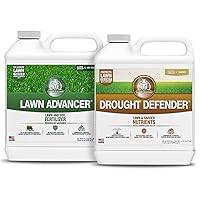 Lawn Advancer & Drought Defender Bundle - Made in The USA, Early Summer Lawn Fertilizer with Norwegian Kelp Extract, Nitrogen, Soluble Potash, Boron, Manganese, and Zinc, Non-GMO, 32 oz