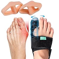 Welnove 12 Pack Bunion Corrector with 2 Loops and 1 Pair Bunion Splints with Soft Gel - Suitable for Bunion, Overlapping Toes - Big Toe Separators Spacers Bunion Braces