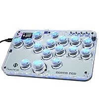 Sehawei Arcade Stick 16Keys All-Button Gamerfinger with Custom RGB & Turbo Functions,Arcade Controller Street Fight for PC/Ps3/Ps4/Switch/Steam Game Keyboard-Supports Hot Swap & SOCD