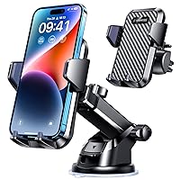 VANMASS 【65+LBS Strongest Suction & Military-Grade 2024 Ultimate Car Phone Mount【Patent & Safety Certs】 Cell Phone Holder Truck Stand for Dashboard Windshield Vent for iPhone 15 Pro Max 14 Samsung