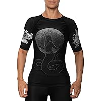 Women's Medusa MMA BJJ Short Sleeve Rash Guard Black