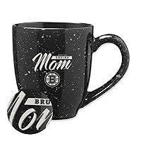 Rico Industries NHL unisex-adult NHL Hockey Mom 16 oz Team Color Laser Engraved Speckled Ceramic Coffee Mug