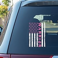 Breast Cancer Warrior Stickers for Car Brest Cancer Awareness Car Decal Window Decal For Women Fighte Cancer Warrior Pink Ribbon Custom Vinyl Decal Die Cut Decals Laptop Stickers Bumper Stickers