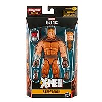 Marvel Legends Series Sabretooth, 6-Inch Scale Action Figure Toy, Premium Design, 1 Figure, 3 Accessories, and 1 Build-A-Figure Part
