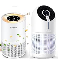 2 Packs Air Purifiers for Home Large Rooms up to 1200ft², MOOKA H13 True HEPA Air Purifier for Bedroom Pets