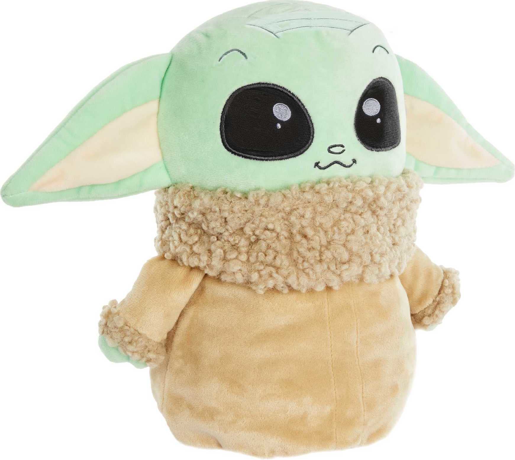 Mattel ​Star Wars Jumping Grogu Plush Toy with Jumping Action and Sounds, Soft Doll Inspired by Star Wars Mandalorian Book of Boba Fett