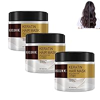 3PCS Collagen Hair Mask For Damaged Hair Collagen Hair Treatment Deep Repair Conditioning Argan Oil Collagen Hair Mask Essence for Dry Damaged Hair All Hair Types