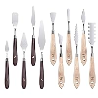 Artist Painting Knives Set - 5 Pieces Painting Knives Stainless Steel  Spatula Palette Knife Oil Painting Accessories Color Mixing Set for Oil,  Canvas