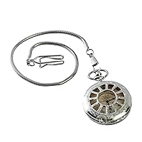 Nickle Antique Pocket Watch Vintage Pocket Watch Roman Numerals Scale Quartz Pocket Watches with Chain Christmas Graduation Birthday Gifts Fathers Day