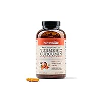 NatureWise Curcumin Turmeric 2250mg - 95% Curcuminoids 500mg - Turmeric w/BioPerine Black Pepper & Ginger - Enhanced Bioavailability for Joint Support - Vegan, Non-GMO - 360 Capsules[4-Month Supply]