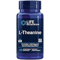 L-Theanine, 100 mg, 60 Vegetarian Capsules — Supports a Calming & Mood Enhancing Effect, Amino Acid Derived From Tea - Gluten-Free, Non-GMO