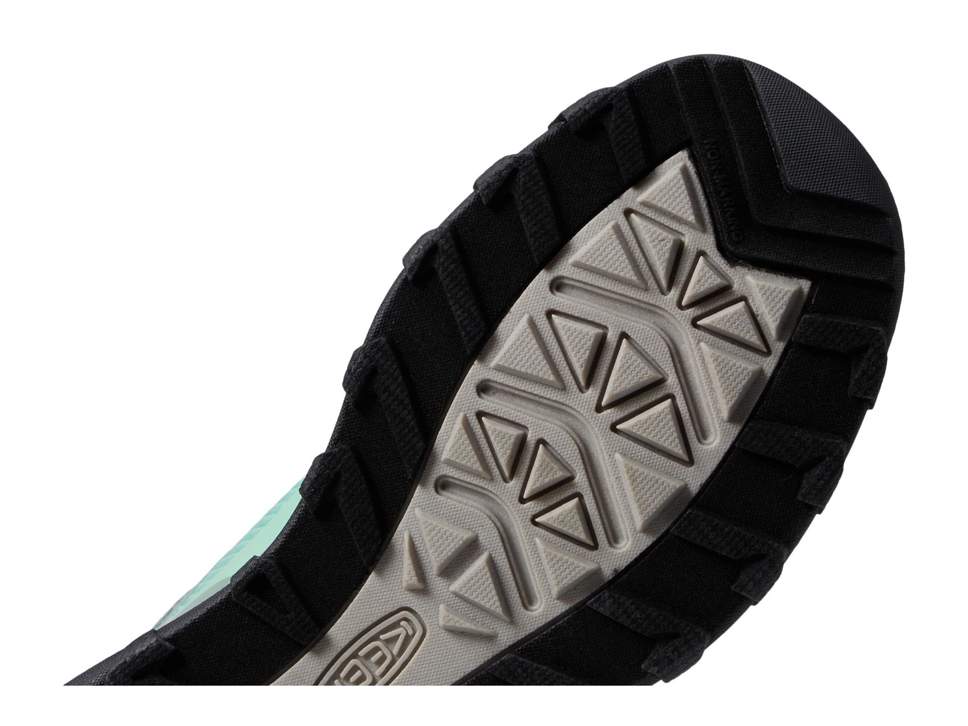 KEEN Wanduro Mid Height Waterproof Easy On Durable Sneaker Hiking Boots, Granite Green/Ibis Rose, 13 US Unisex Little Kid